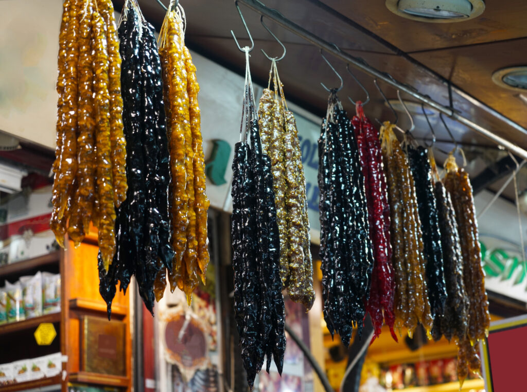Middle East Shopping Culture , Young Tourist Couple Shopping In In Grand Bazaar, Istanbul, Turkey