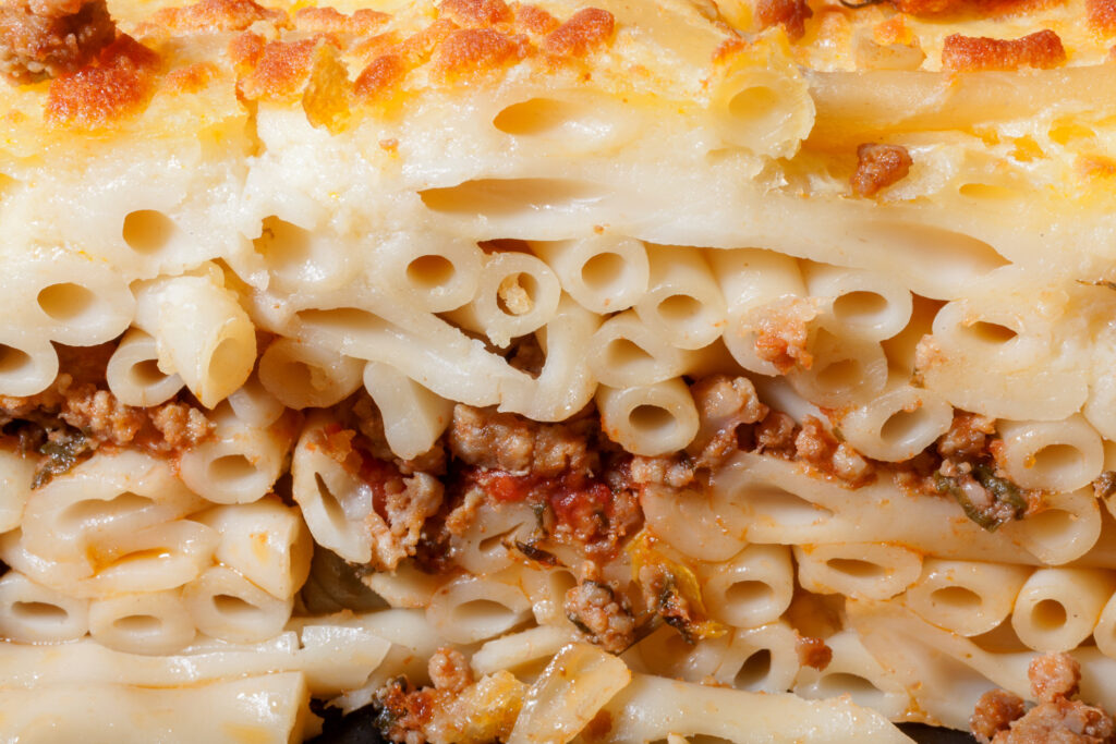 Pastitsio Greek Layered, Baked Pasta Dish