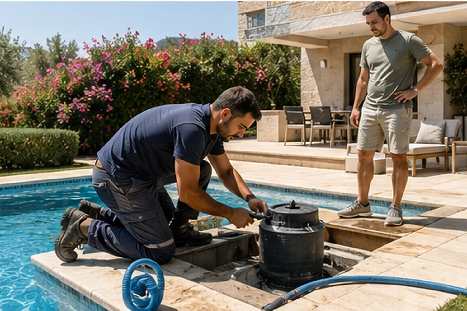 תחזוקת בריכה בבית פרטי בקפריסין לאחר הרכישה תחזוקת בריכה בבית פרטי בקפריסין לאחר הרכישה